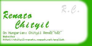 renato chityil business card